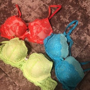 Three Victoria’s Secret Dream Angels Demi Bras 36B